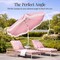 Best Choice 9ft Fringe Market Umbrella – Boho Patio Sunshade w/ Tilt, UPF50+, Steel Pole for Table, Pool, Deck